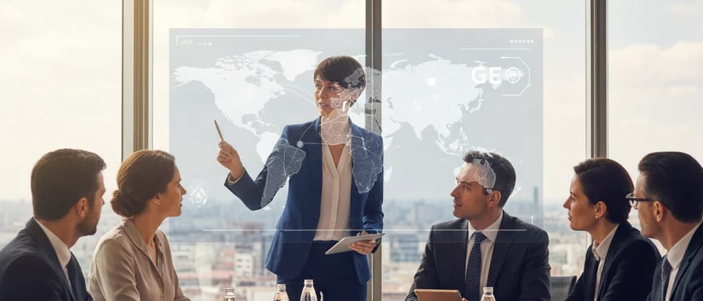 GEO - GEO - Complete Guide featuring GEO, business, strategy - Professional business concept illustration